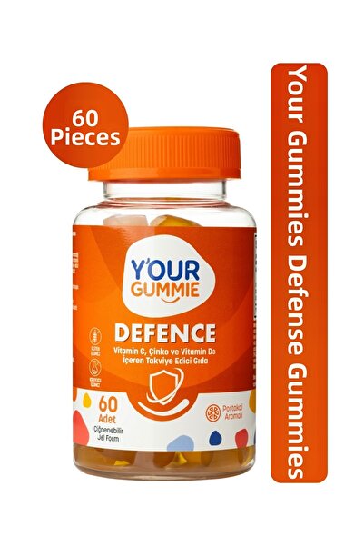 Y'our Gummie أقراص ديفينس جوميز القابلة للمضغ 60 قطعة تحتوي على فيتامين سي، ا...