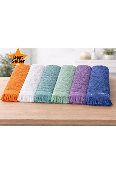 Aşkana Kitchen-Hand Towels, 6 Pieces, 30X47 Cm, Colorful Drying Towels, 6 Pie...