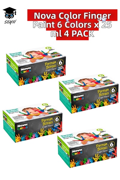 SEYFİKİRTASİYE طلاء أظافر نوفا كولور 6 ألوان × 25 مل 4 عبوات