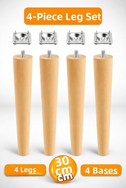 Badem10 Lemn (30 CM) Masă de cafea Taburet Puf Suport pentru unitate TV Picio...