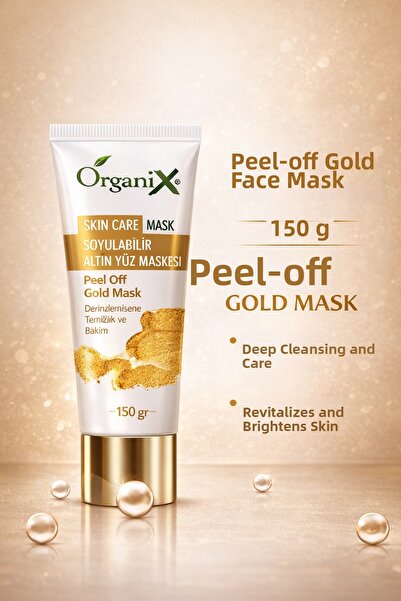 Organix قناع الوجه الذهبي القابل للتقشير - قناع مقشر لتنشيط البشرة وإشراقها 1...