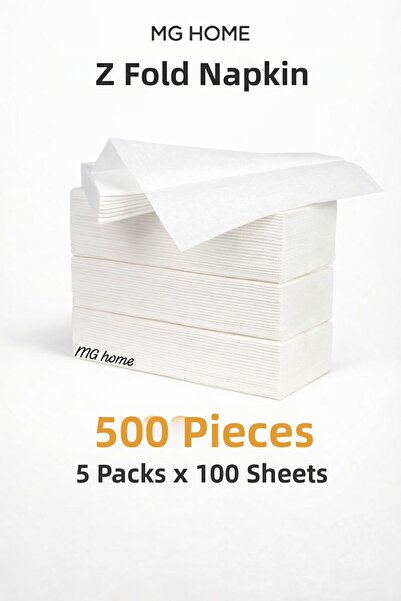 VENON 500 Pieces 🧡 Z-Folded Paper Towels 🧡   5 Packs 100 X 5 🧡   Z Fold Na...