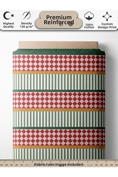 FabricsTown Țesătură Ranforce 100% bumbac 100x240 cm 120 g/m² Imprimare digit...