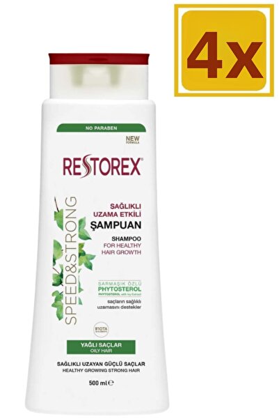 Restorex شامبو للشعر الدهني 500 مل - 4 قطع