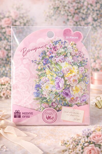 hediyeofisi Hediye Ofisi 20 de autocolante florale – Buchet vintage cu model ...