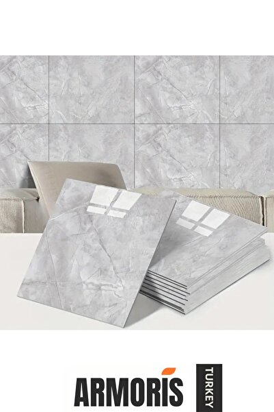 Armoris # Gray Marble 30X30Cm Self-Adhesive Kitchen Bathroom Countertop Wall ...