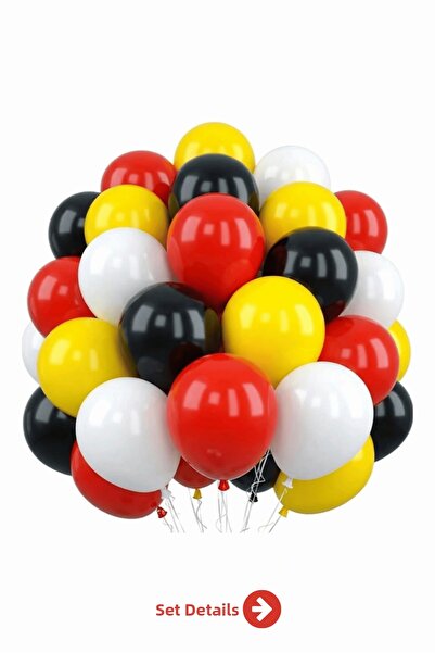 Bunloon Mixed Color Balloon Set 20-Piece Birthday Party Decoration