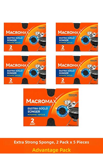 MACROMAX Burete de vase extra rezistent, pachet de 2 x5