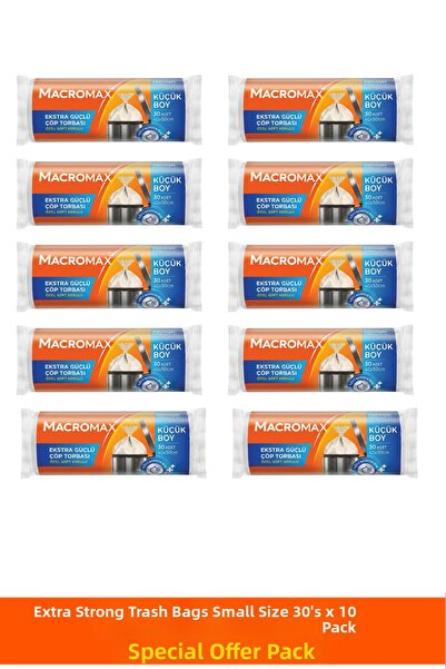 MACRO MAX Extra Strong Garbage Bag Small Size - 30 Pack X10