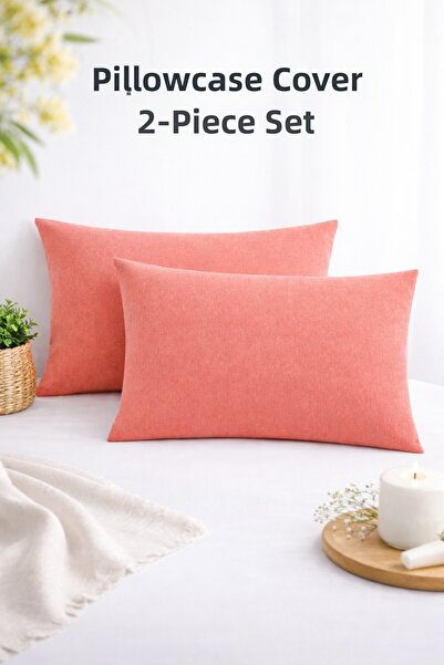 TEXTİLEGARDEN 2-Piece Envelope Pillowcase Set with Cover Pillowcase 50X70
