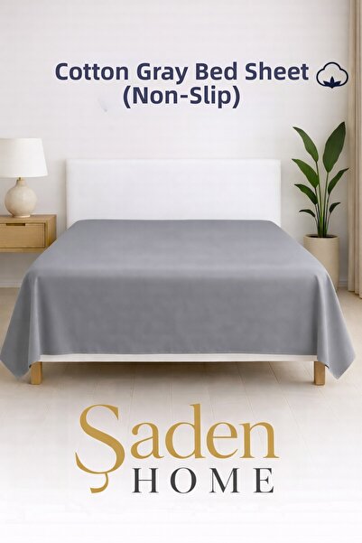 SADEN HOME Cotton Double Gray Carpet Bed Sheet 0X220Cm