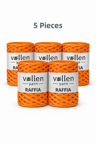 vollen yarn Premium 200Gr Raffia Yarn 5-Pack Raffia Ç Bag Supla Crochet Hook ...