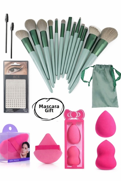 MAQYA KOZMETİK ΜΑΣΚΑΡΑ ΜΕ ΔΩΡΟ!! Σετ μακιγιάζ 20 τεμαχίων, Σετ πινέλων μακιγι...