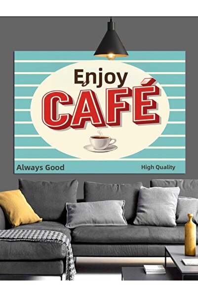 KanvasSepeti Coffee Kafe Vintage Pictură în ulei de înaltă calitate texturat ...