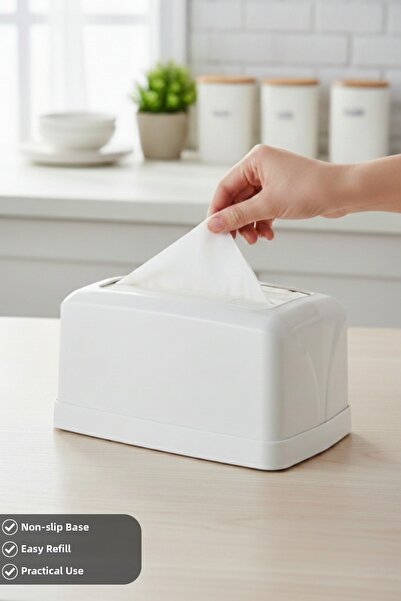 ELDİPA Non-Slip Legged Plastic Horizontal Napkin Holder – Aesthetic and Pract...