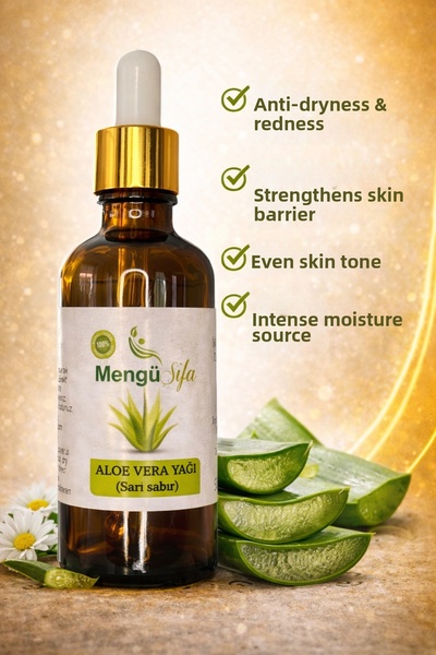 mengü şifa 50 مل زيت الصبار الطبيعي 100% - العناية باليدين والجسم
