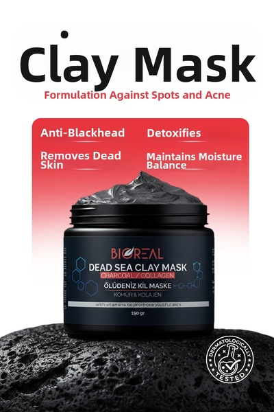 BİOREAL Collagen Clay Mask Blemish, Acne and Blackhead Remover Face Mask 150gr