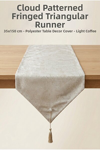 atak by atak home collection Καφέ Τριγωνικό Τραπεζομάντιλο με Σχέδιο Σύννεφα ...