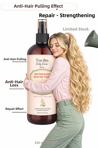 True Bee سلسلة الأحلام اليومية |   تونيك الشعر المركب بالورد، فعال في التمديد...