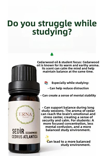 Mina Souvenir 100% Natural Cedar Oil – Purifying and Refreshing Effect