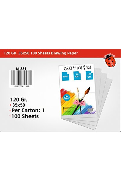 mr.paper 35X50 cm Picture Paper - 120 Gr. 20-Pack of Thick-Textured Drawing a...