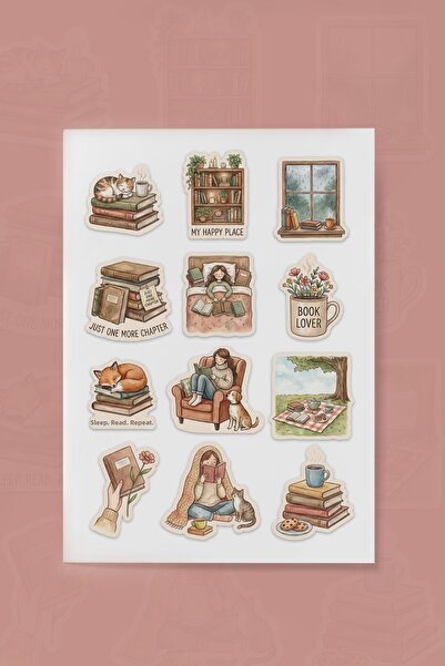 To Design Lab مجموعة ملصقات الكتب مقاس 11x15 سم بتصميم جمالي مريح |   ملصق لم...