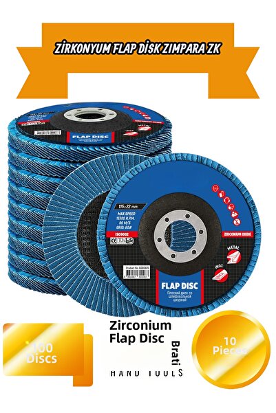 BRATİ HAND TOOLS Zirconium Flap Disc Palm Grinding Disc Zk Flap Disc Sandpape...