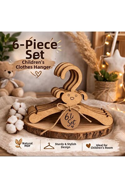 digitalavm akıllı alışveriş adresiniz مجموعة شماعات أطفال مكونة من 6 قطع، شما...