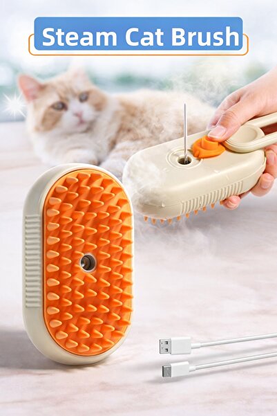 ALÇİN مشط للحيوانات الأليفة للقطط والكلاب قابل للغسل بالبخار