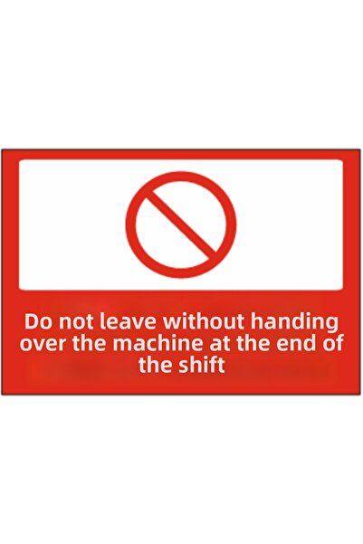 HiperAD Reklam لافتة تحذيرية مطبوعة بعبارة "الانفصال دون تسليم المعدات عند نه...