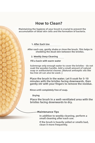 Less Sürdürülebilir Yaşam Gereçleri 100% Natural Horsehair Brush |   Anti-Cellulite & Anti-Stretch Mark Dry Scrub