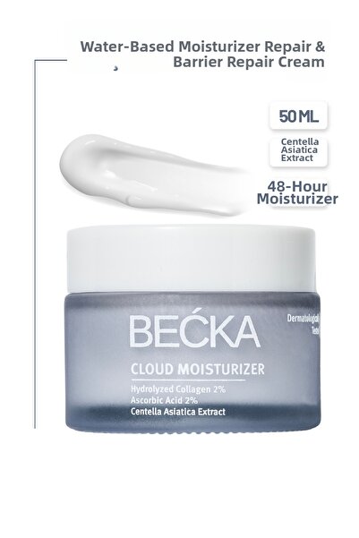 BECKA كريم مرطب للبشرة من كلاود، مهدئ ومرمم للبشرة، يحتوي على الكولاجين، أساس...