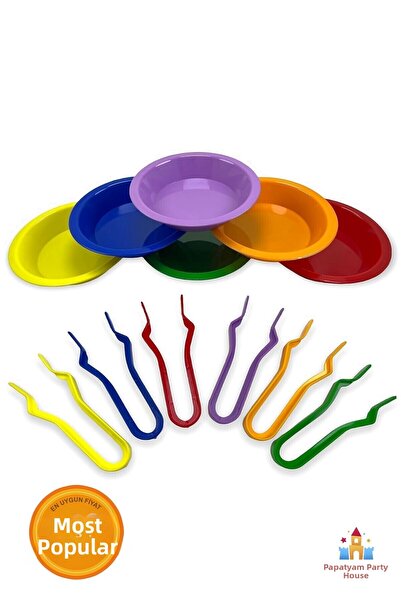 özgürce Educational Montessori Transfer Set, Learning Set with Bowl and Tweezers