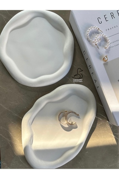 Home Σετ 2 διακοσμητικά πιάτα με εμφάνιση σύννεφο