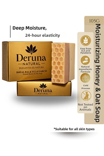 DERUNA NATURAL صابون العسل والشوفان |   العناية الفعالة بالتقشير والترطيب وال...