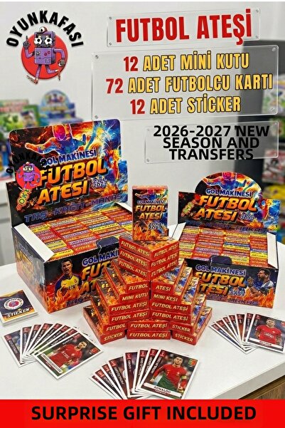 OYUNKAFASI Football Fire-Stone Paper Scissors (New) 12 Mini Boxes of Game Cards