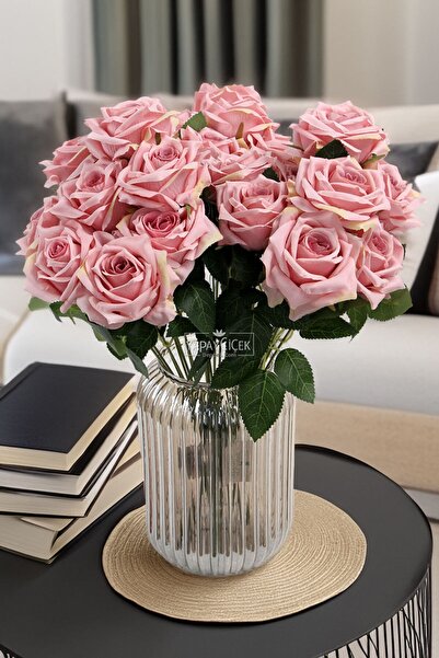 Yapay Çiçek Deposu Buchet de 9 trandafiri Bağdat artificiali, 42 cm, roz