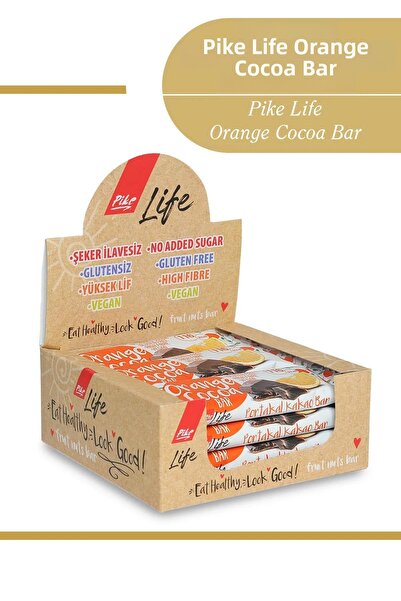 Pike Life لوح كاكاو وبرتقال 30 جرام × 12 قطعة