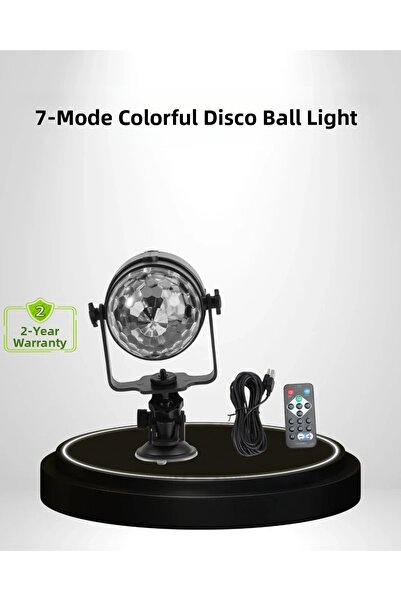 Epilons كرة ديسكو LED حساسة للإيقاع - مصباح حفلات يعرض الضوء الملون