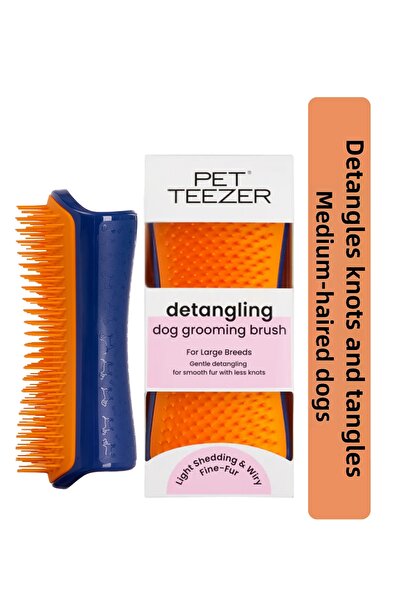 Tangle Teezer فرشاة تيزر لفك تشابك شعر الحيوانات الأليفة باللون الأزرق الداكن...