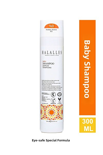 Halalles Baby Shampoo – Non-Stinging Sulfate-Free & Vegan Formula 300 ml