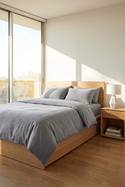 TRENDYOLMİLLA HOME Комплект спално бельо с двойни размери, 100% памук, меко н...