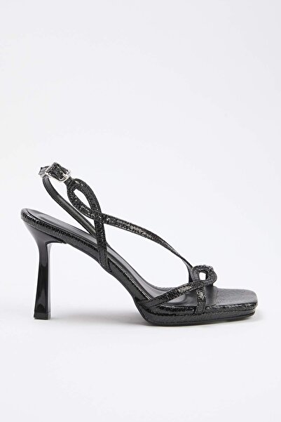 TRENDYOL SHOES Schwarze 9 cm Damen-Klassiker-Schuhe mit Absatz TAKSS26TO00057