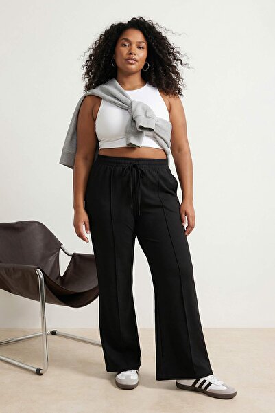 Trendyol Curve Diver/Scuba Stoffbindungsdetaillierter Sport-Strick-Jogginganz...