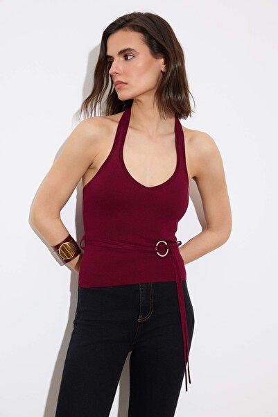 Συλλογή Trendyol Πλεκτό που περιβάλλει το σώμα με λεπτομέρεια δέσιμου σε σχήμ...