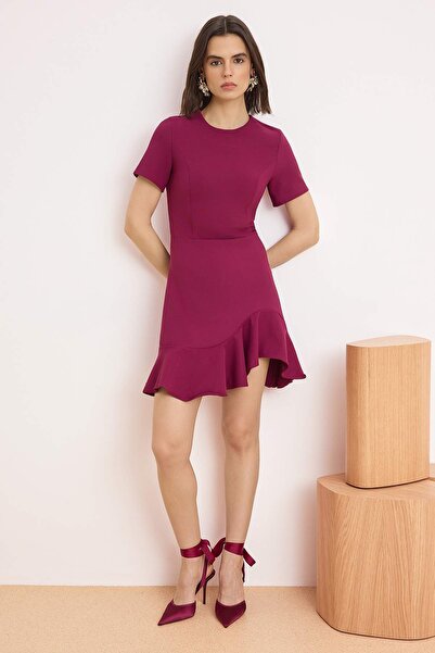 Trendyol Collection Plum Straight Short / Mini Woven Dress Twoss26El00303