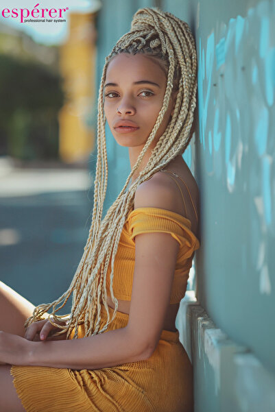 X-Pression شعر صناعي من مينا بيروك للضفائر الأفريقية والرستا / بلاتينيوم