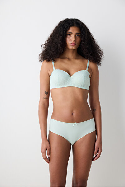 Penti Sutien fără bretele din dantelă Lotus Lace, verde mentă