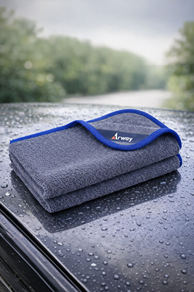 tw3 Arway Ultra Su Emici XL (60×90 cm) 600 GSM Mikrofiber Araç Kurulama Havlu...