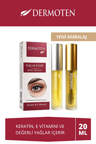 Dermoten Kaş & Kirpik Bakım Serumu, Keratin, E Vitamini Ve Doğal Yağ Içerikli...